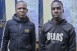 Collage photo of two suspects arrested by DCI detectives in Githogoro, Runda.